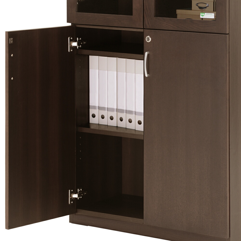 楽天市場】国産役員用両開き書庫 W805 D400 H1820 大川家具 日本製