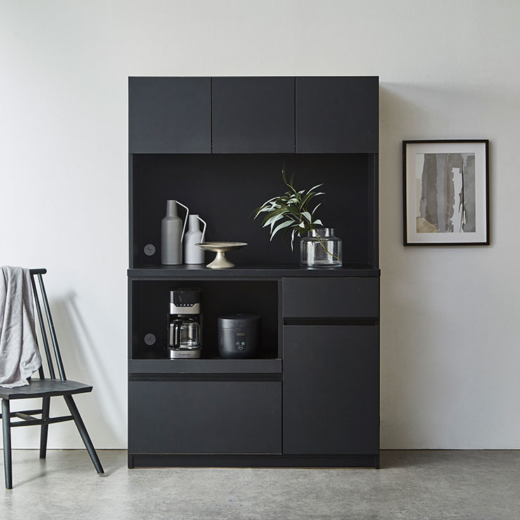 楽天市場】食器棚 大川家具 レンジ台 キッチンボード 完成品 キッチン