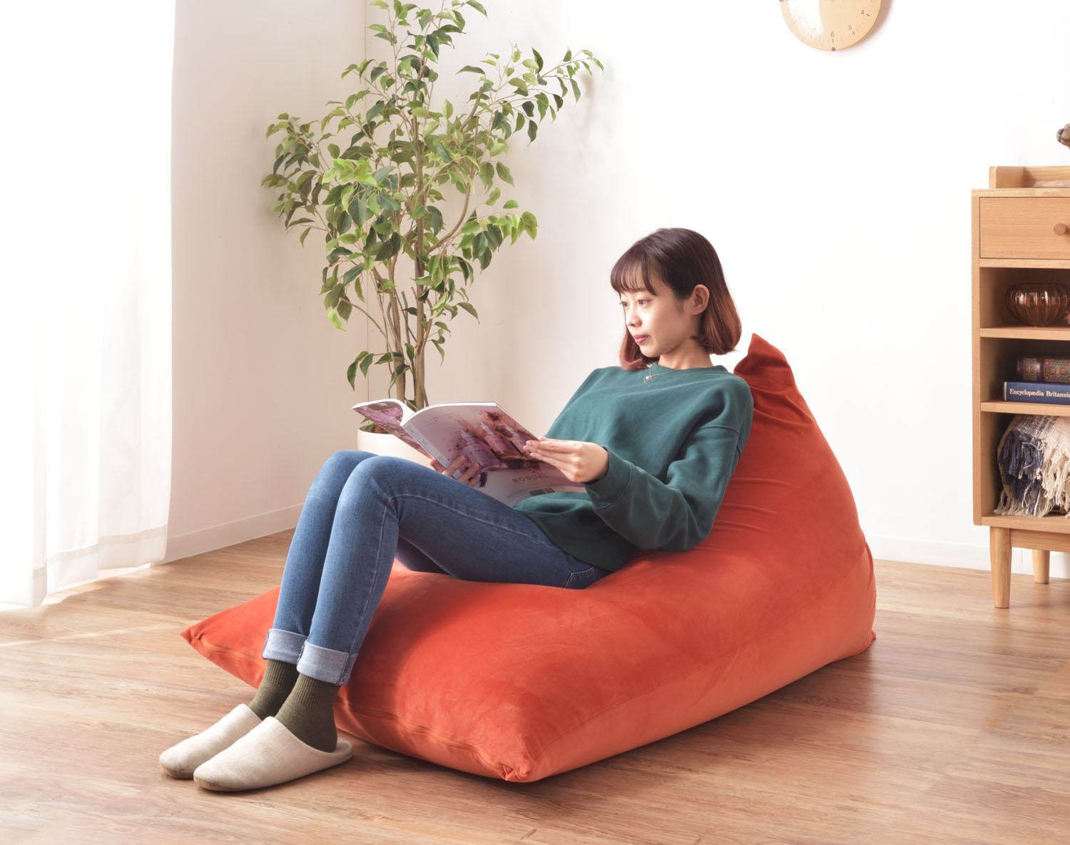 楽天市場】ビーズクッション 大判クッション 奥行110cm 縦長 マイクロ