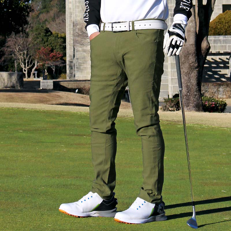 楽天市場】ゴルフウェア メンズ（カラーカーキグリーン）（パンツ