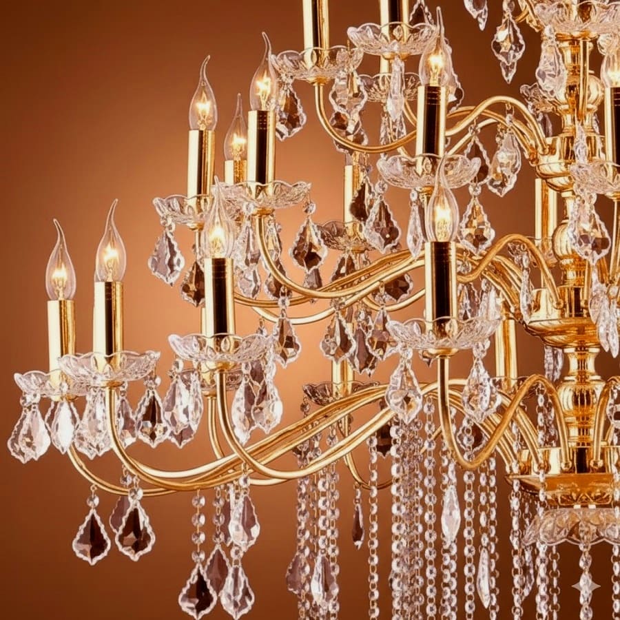 楽天市場】シャンデリア 40灯 ゴールド クリスタル ガラス ゴージャス