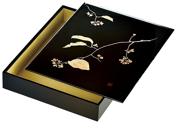 楽天市場】木製 会津漆器 文庫 11.0 黒塗り 夢あかり 板蓋 文箱 A4