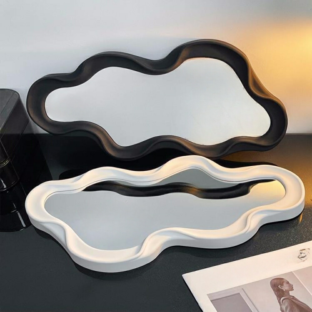 楽天市場】ウェーブミラー フレームミラー ウォールミラー 壁掛け 鏡