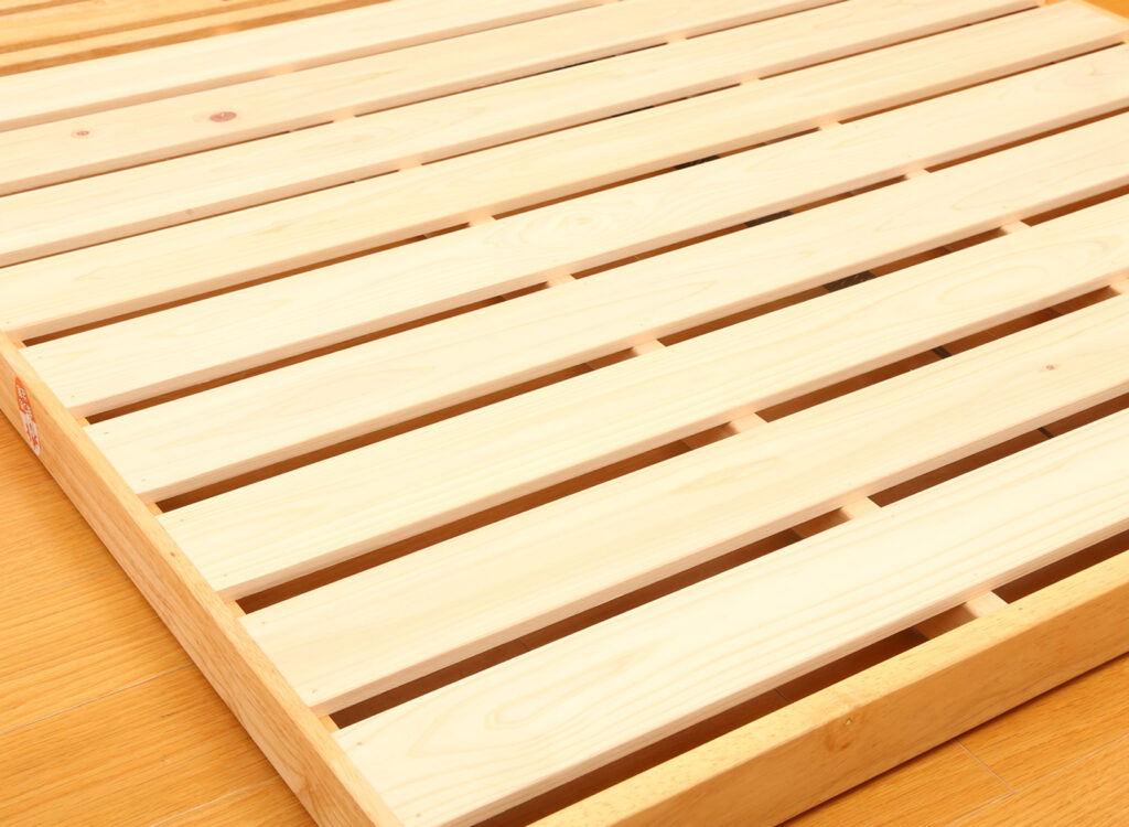 楽天市場】中居木工 スプリング付きひのきスノコマット 折りたたみ