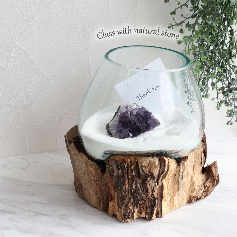 楽天市場】【現品販売】 メッセージカード付 バリガラス ウルグアイ産