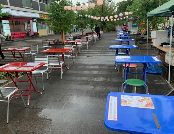 楽天市場】【2台セット】折りたたみテーブル スチール製 タイ 屋台