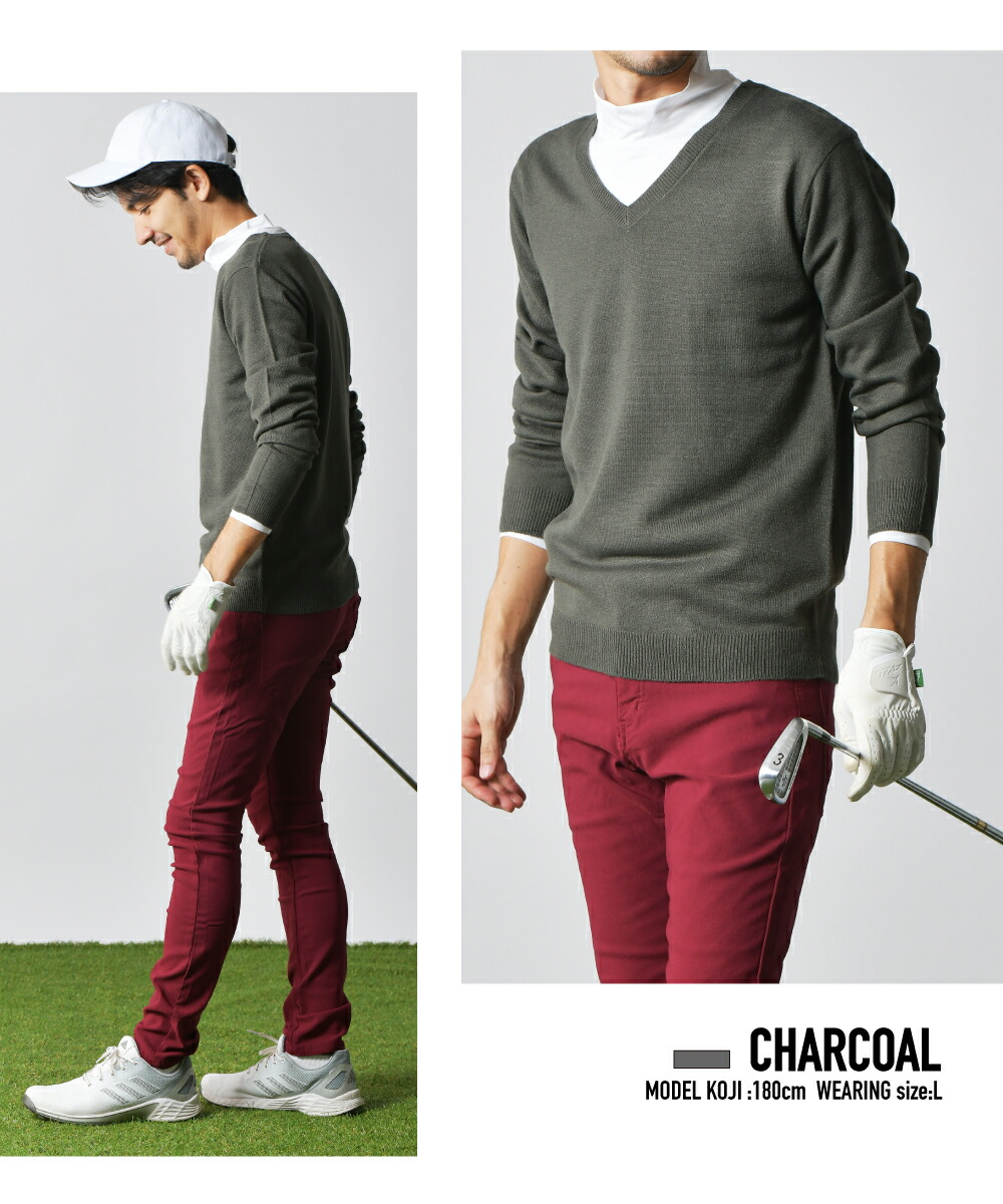 楽天市場】ゴルフセーター Vネックセーター メンズ vネック カシミヤ