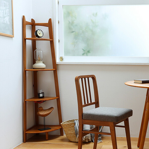 楽天市場】コーナーラック 木製 4段 おしゃれ コーナー 収納 棚 三角