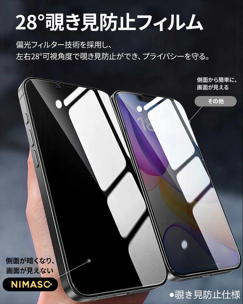 楽天市場】【一発で成功・2枚組】NIMASO iPhone17e ガラスフィルム