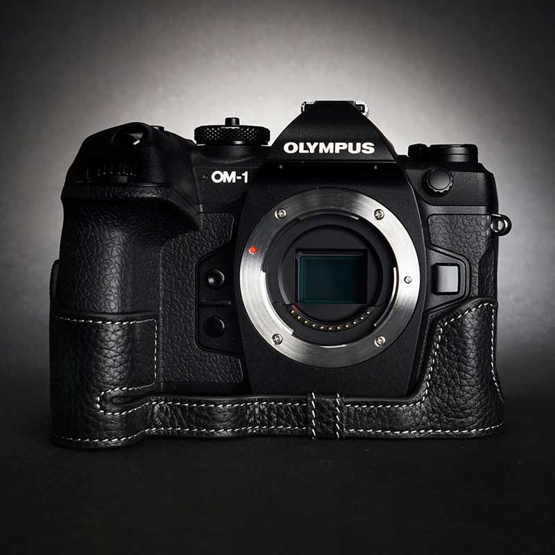 楽天市場】OLYMPUS OM SYSTEM OM-1 用レザー ケース Black ブラック TP