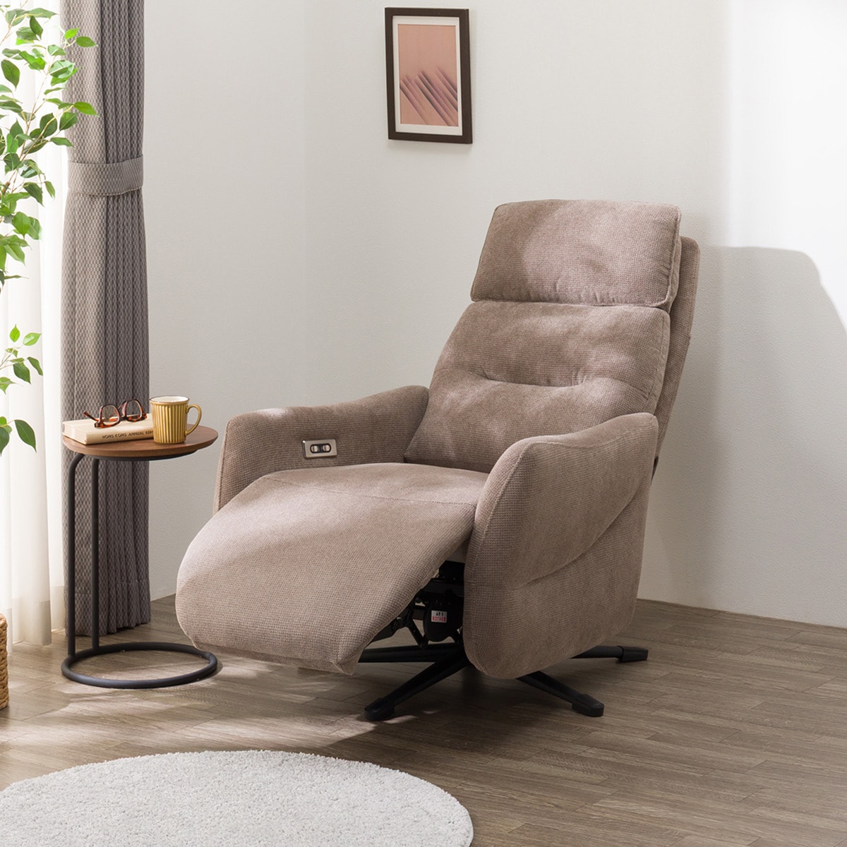 楽天市場】布張り電動リクライニングパーソナルチェア2台セット(LE01-3