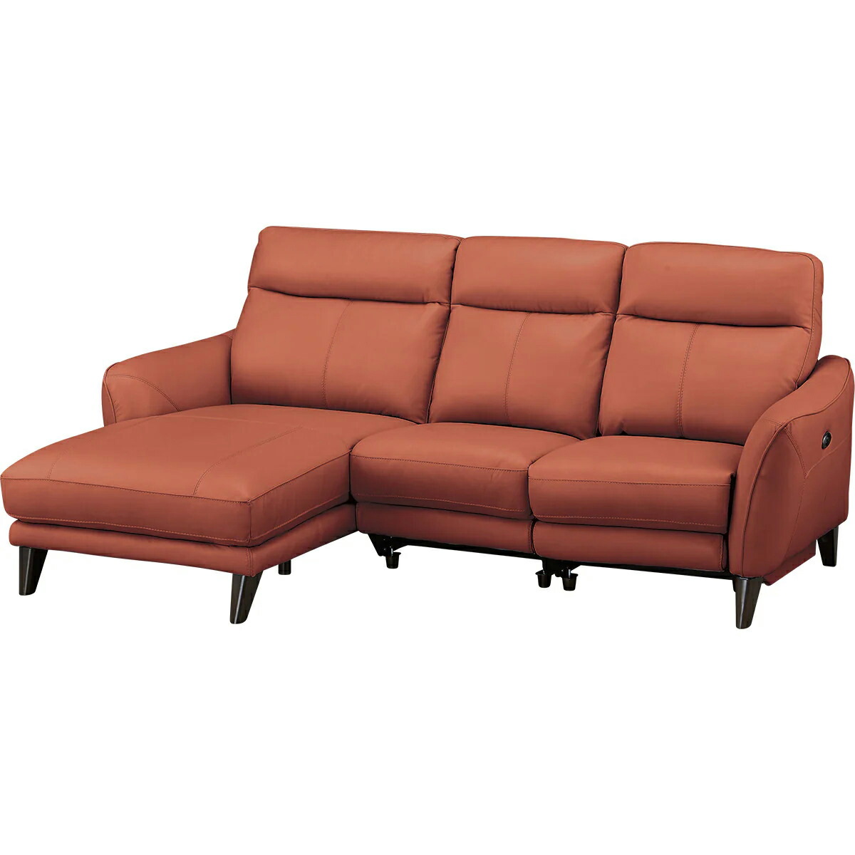 楽天市場】電動カウチソファ (アネーロ セミアニリン革タイプ SK BR