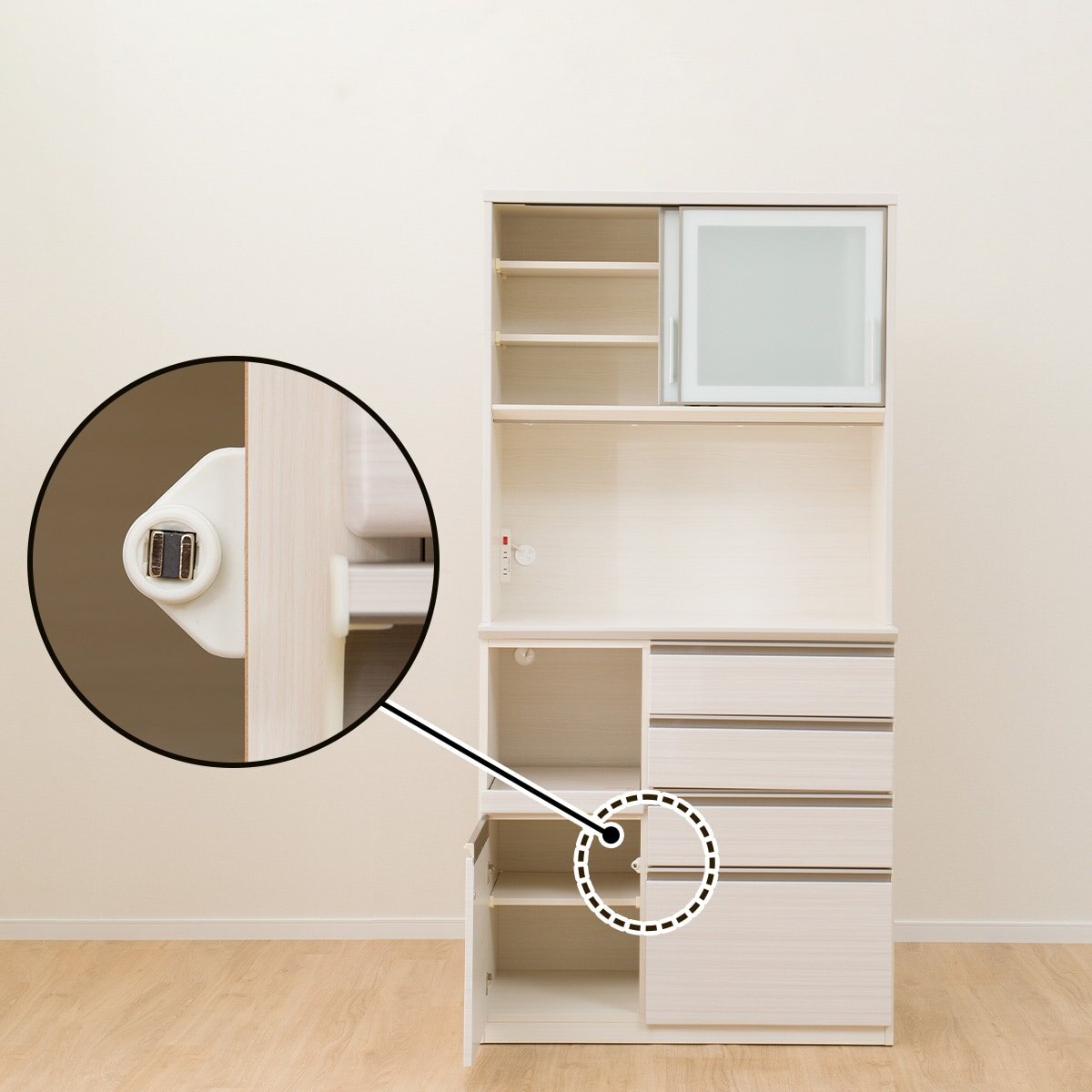 楽天市場】キッチンボード(SP201 100KB WH) ニトリ 【配送員設置商品