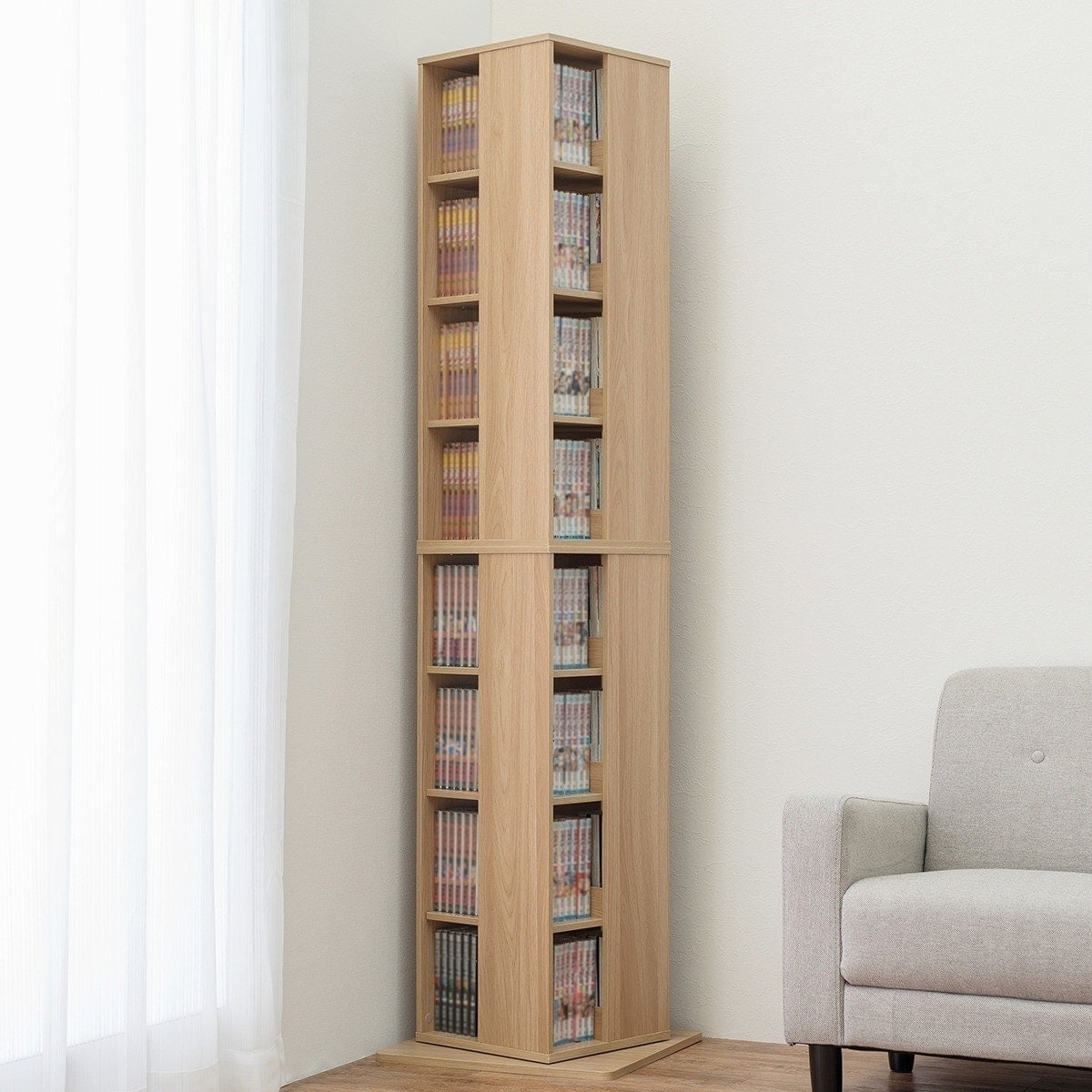 楽天市場】壁付けできる回転式コミックラック8段 （NA） ニトリ