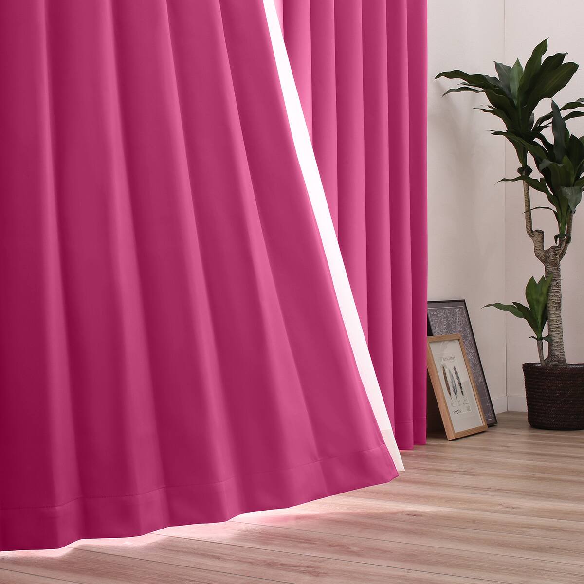 楽天市場】遮光1級・遮熱・防炎・156サイズ・44色カーテン ピンク（KPI