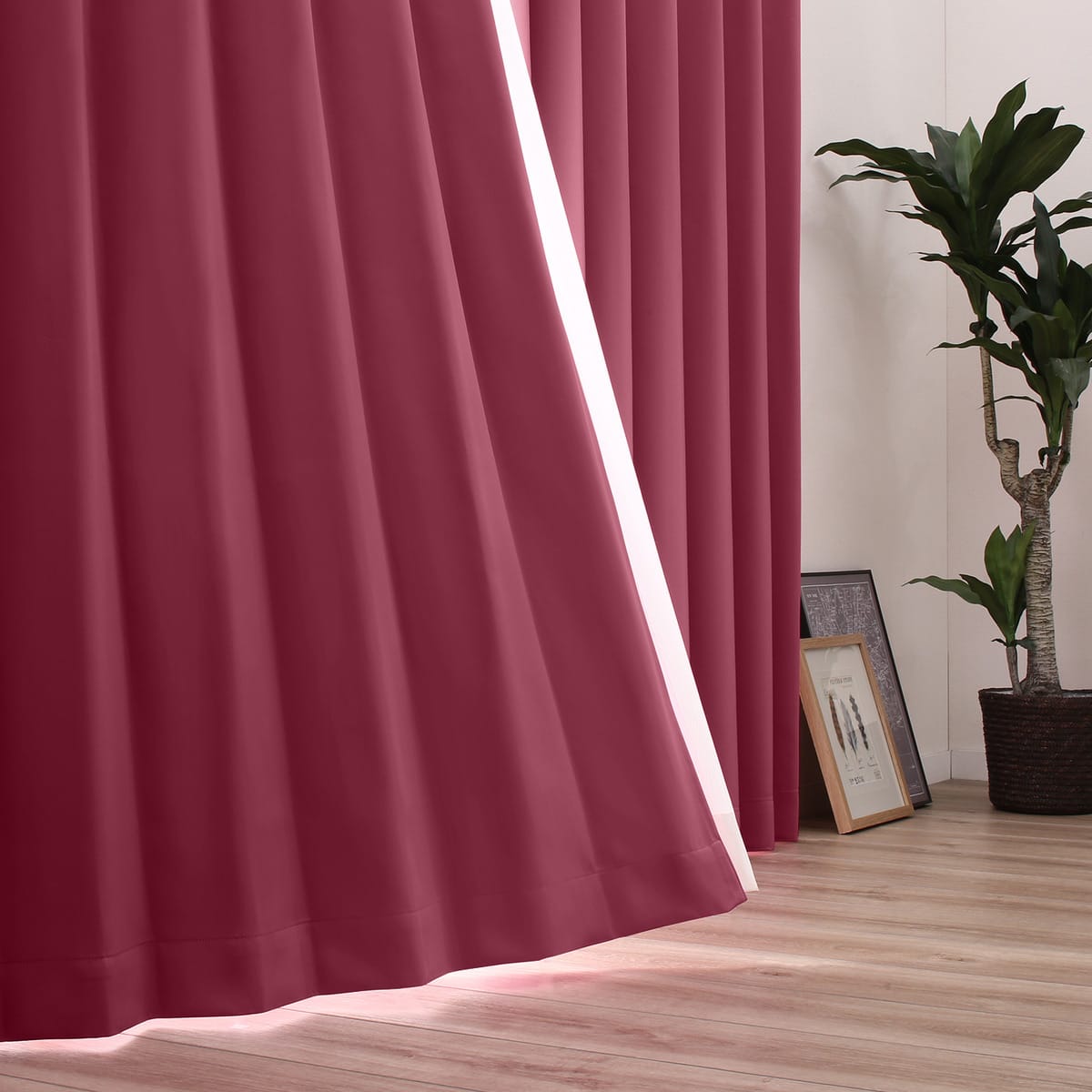 楽天市場】遮光1級・遮熱・防炎・156サイズ・44色カーテン レッド（KRE