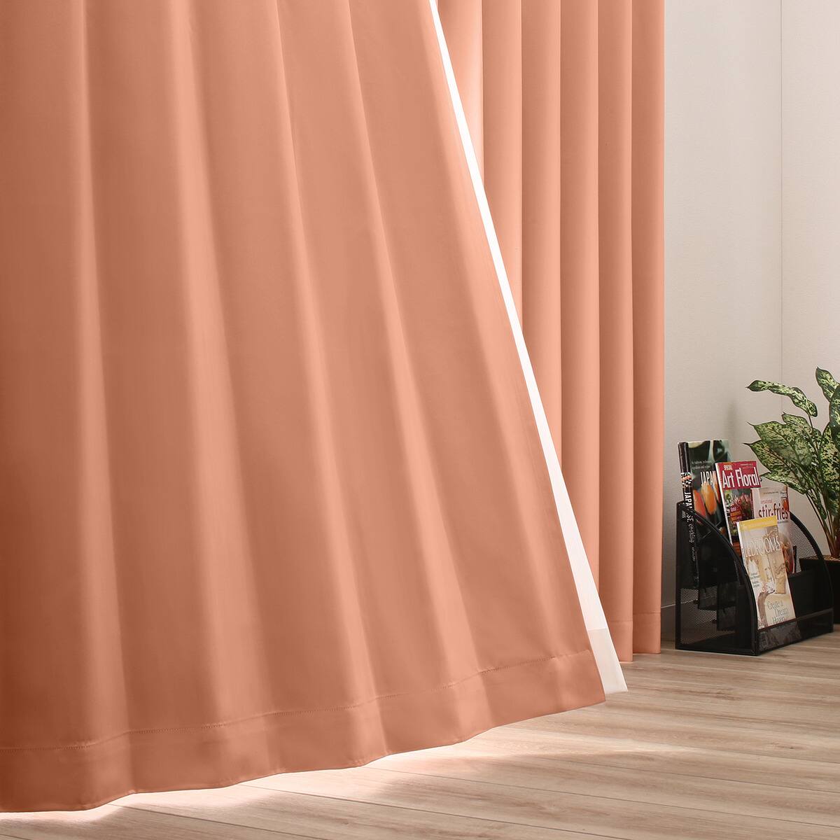 楽天市場】遮光1級・遮熱・防炎・156サイズ・44色カーテン ピーチ（PC
