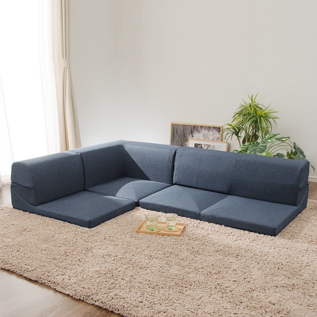 楽天市場】カバーリングローソファ3点セット（ダリアン DBL） ニトリ