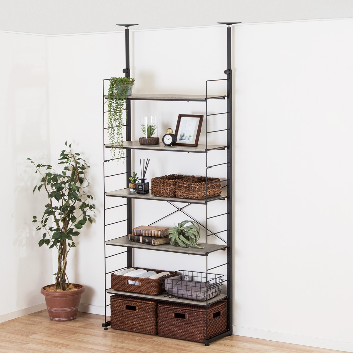 楽天市場】ワイヤーシェルフNポルダ(幅80cm グレー) ニトリ : ニトリ