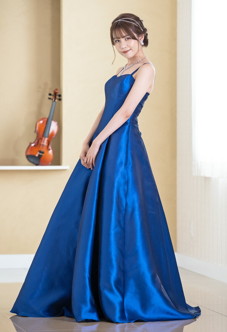 楽天市場】ロングドレス 演奏会 演奏会用ドレス サテンシャンタン