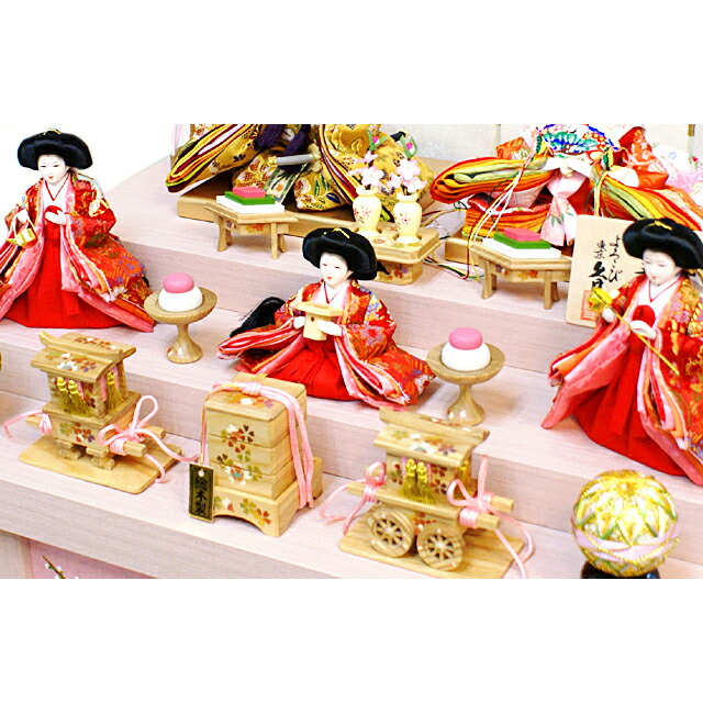 楽天市場】雛人形 久月 収納式 三段飾り 幅50cm コンパクト ひな人形