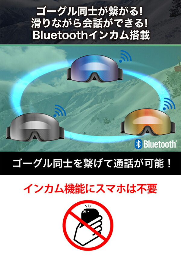 楽天市場】送料無料 スノーゴーグル bone ビーワン 骨伝導 イヤホン