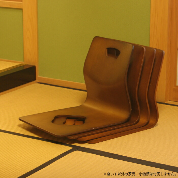楽天市場】【期限付200円クーポン有】 木製 和座椅子 4脚セット パネル