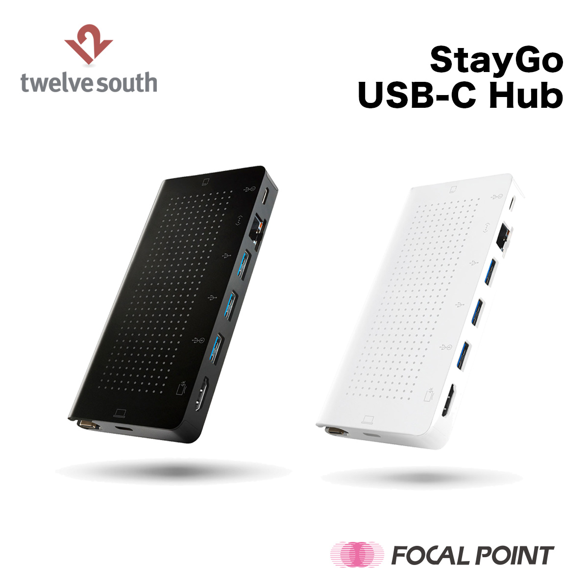 楽天市場】Twelve South / トゥエルブサウスStayGo USB-C Hub
