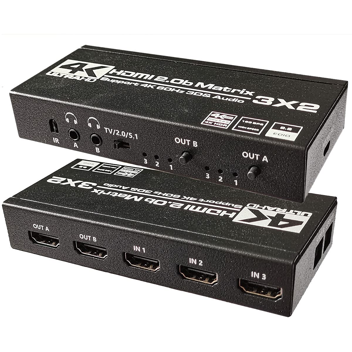 楽天市場】HDMIマトリックス切替器 3入力2出力 HDMI2.0 HDCP2.2 4K60HZ