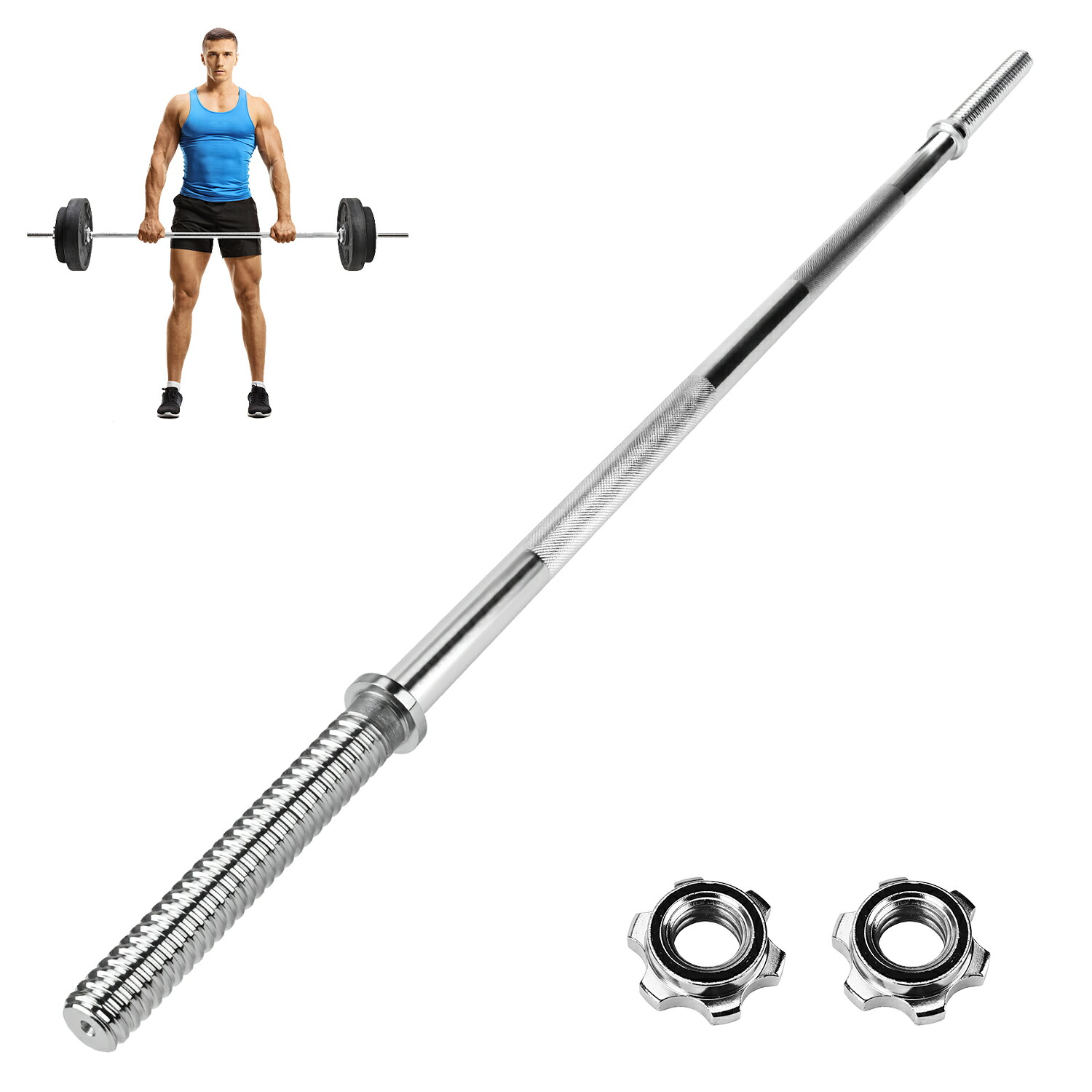 楽天市場】即納！バーベルシャフト 120cm ストレートバー オリンピック