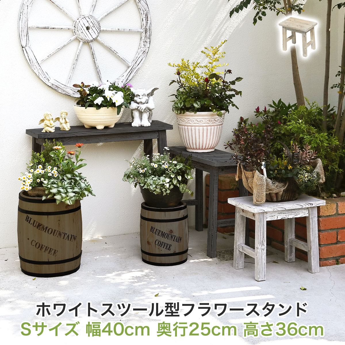 桑の木の丸形花瓶・置物花台付 木工品 ハンドメイド 桑の木の丸形花瓶