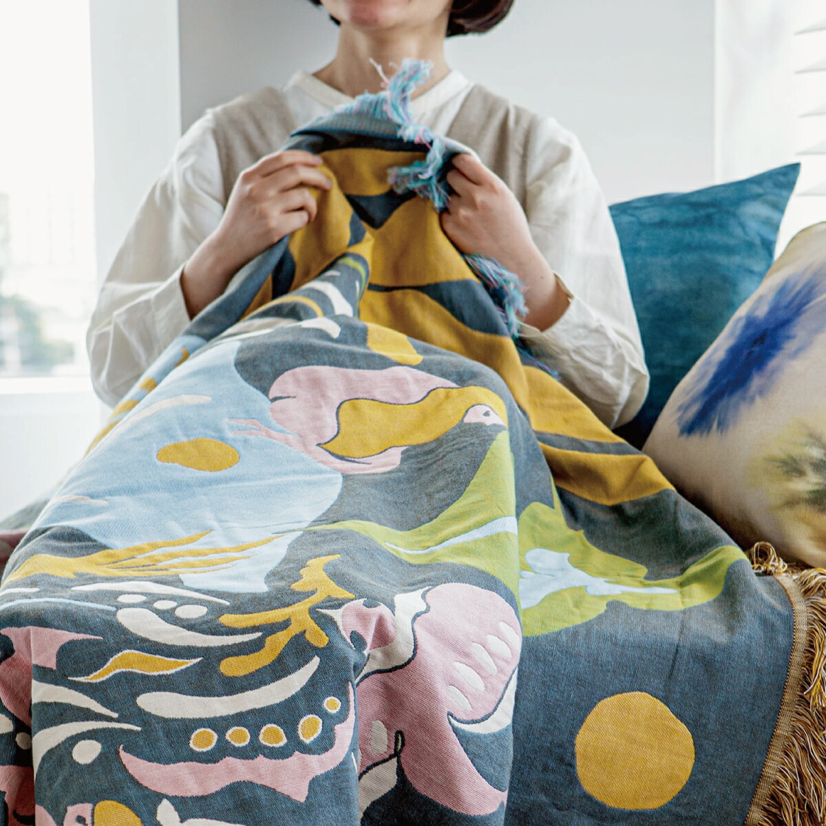 楽天市場】ブランケット ひざ掛け 137x198cm 日本製 オールシーズン