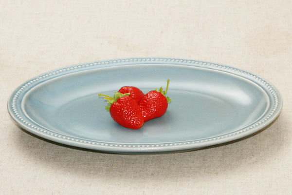 楽天市場】楕円皿 ドットリム 27cm グレー おしゃれ かわいい カフェ