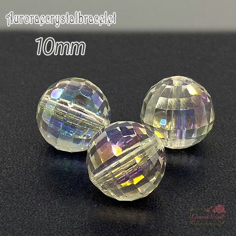 楽天市場】オーロラ クリスタル 水晶 レインボー 多面カット 天然石