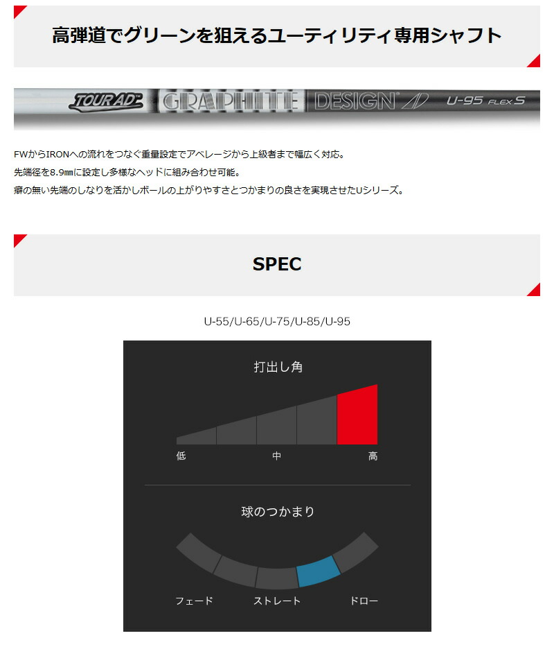 楽天市場】グラファイトデザイン TOUR AD U ツアーAD U ユーティリティ