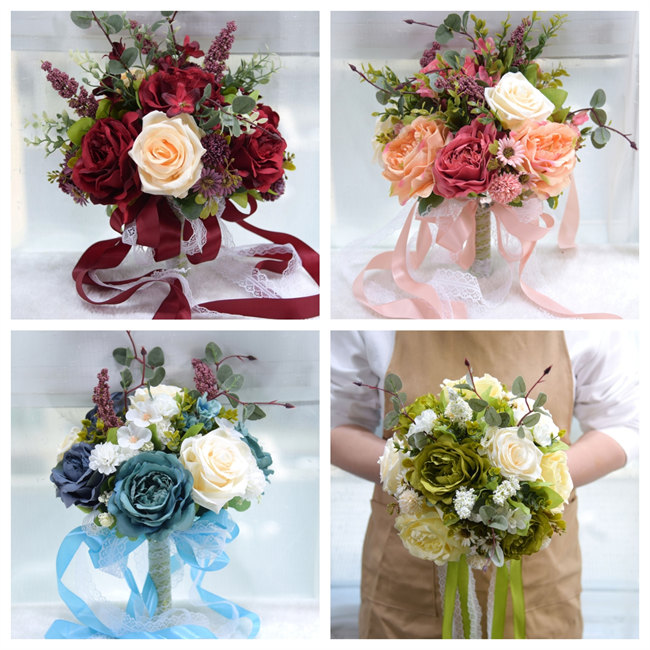 楽天市場】レッド/ブルー/グリーン/ピンク【ブーケ】ウエディング