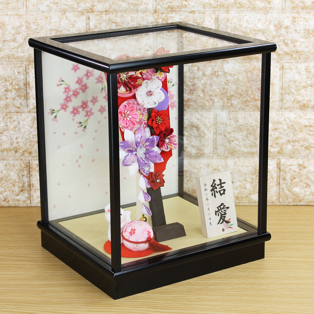 楽天市場】羽子板 初正月 ケース入り (8号 摘み細工 つまみ細工