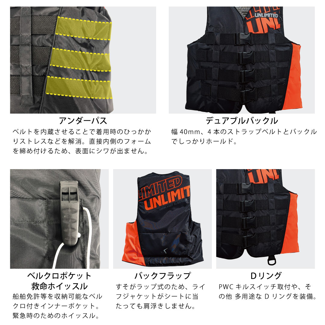 楽天市場】UNLIMITED COMFORT ライフジャケット 大人用 メンズ