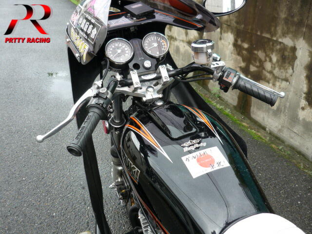 楽天市場】PRETTY RACING製 UPハンドル 10cm 黒 バリオス/XJR