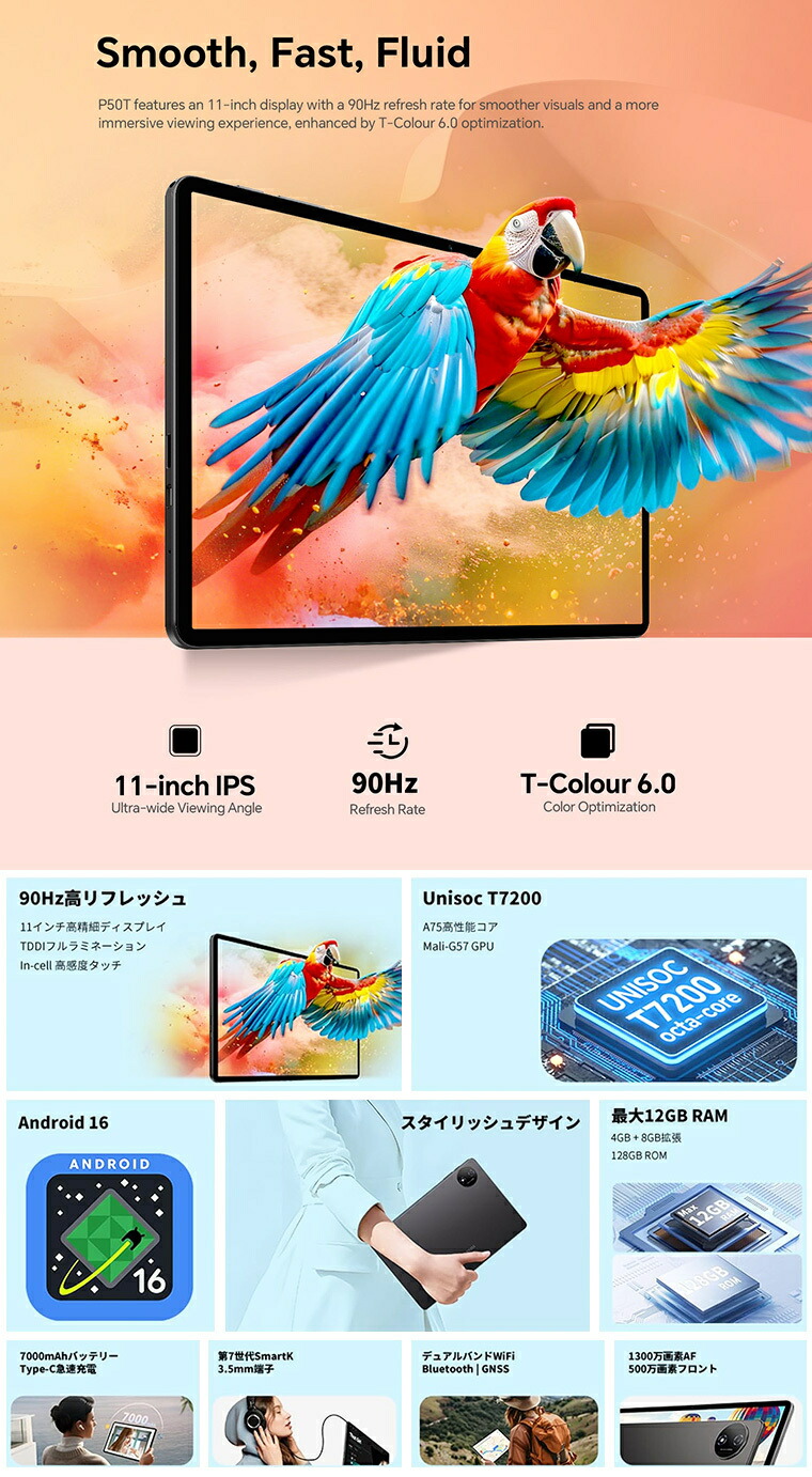 楽天市場】2026年新発売☆【Android16☆Wi-Fiモデル】GPS搭載 11インチ