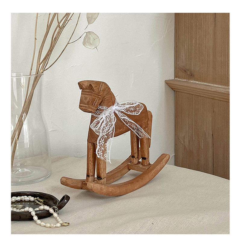 楽天市場】模型 置物 オブジェ 木馬 ロッキングホース ゆらゆら 木の