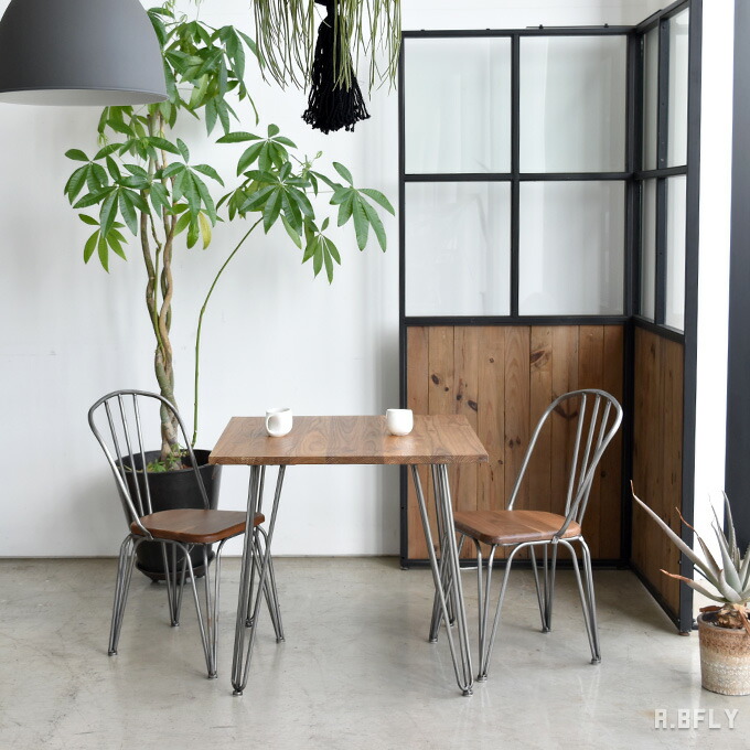 楽天市場】【3点セット】エルム無垢材 ダイニング3点セット 二人掛け