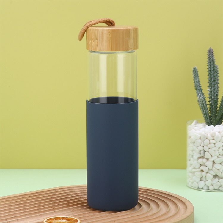 楽天市場】シリコンボトルカバー付き ウォーターボトル ガラス ボトル