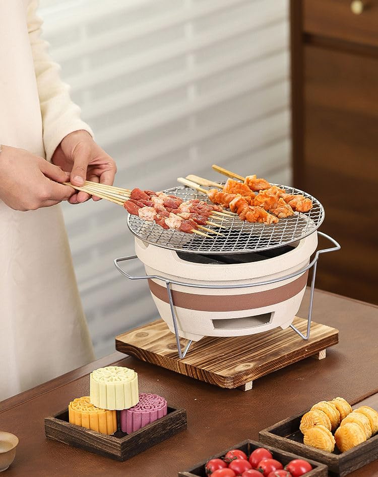 楽天市場】バーベキュー 七輪 炭火焼き バーベキュー 炭火焼 卓上七輪