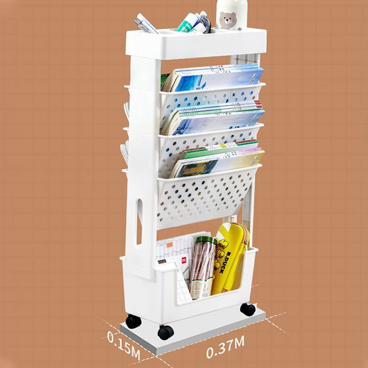 楽天市場】マガジンラック スリム おしゃれ ワゴン キャスター付き 2段