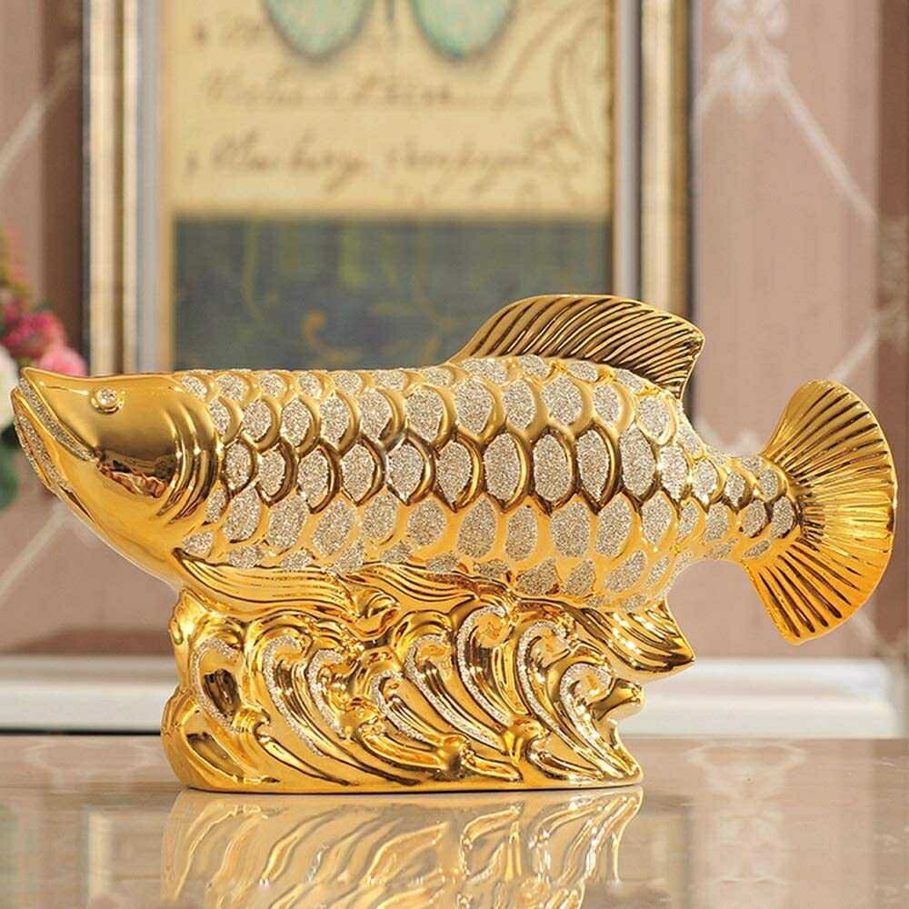 楽天市場】【楽天1位6冠達成】【人気商品】 置物 アロワナ 招財龍魚