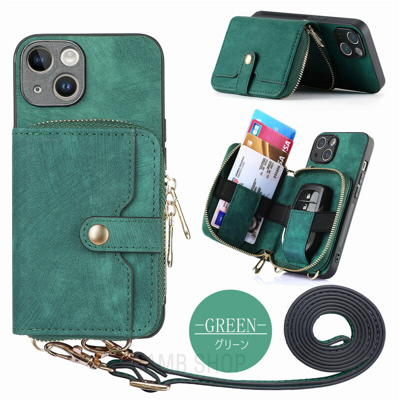 楽天市場】財布型 iPhoneケース スマホショルダー ストラップ iphone15