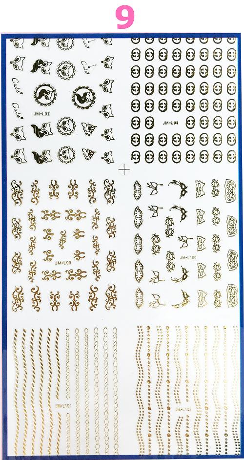 楽天市場】【☆簡単デザインネイル☆】 [大判 ネイルシール (全9種類