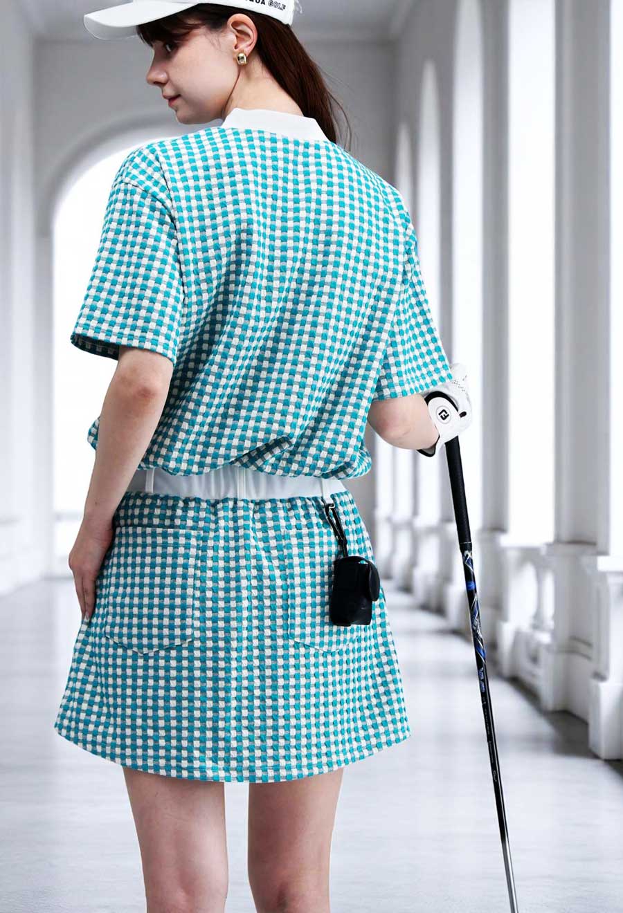 楽天市場】チェック柄トップス レディース ゴルフウェア 半袖 送料無料