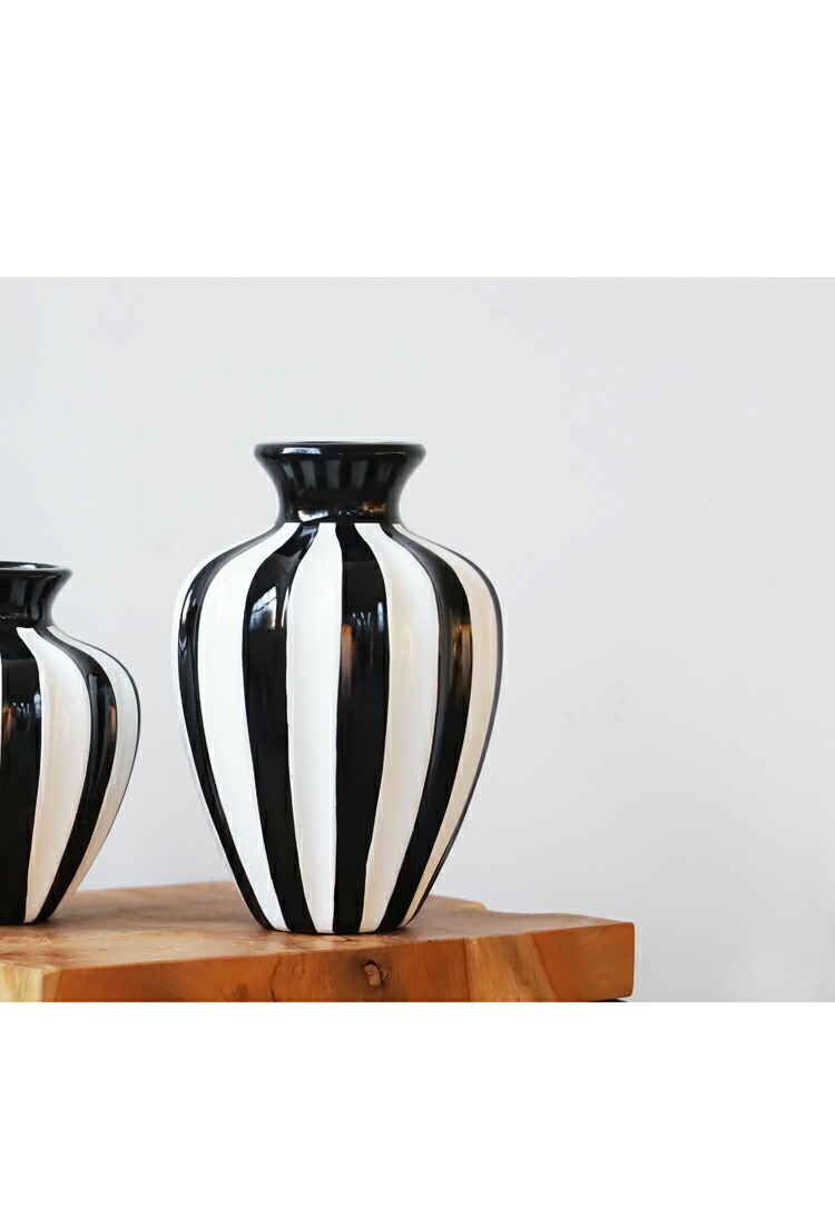 楽天市場】ポイント10倍！2月25日20時〜3月26日10時 ストライプ柄 花瓶